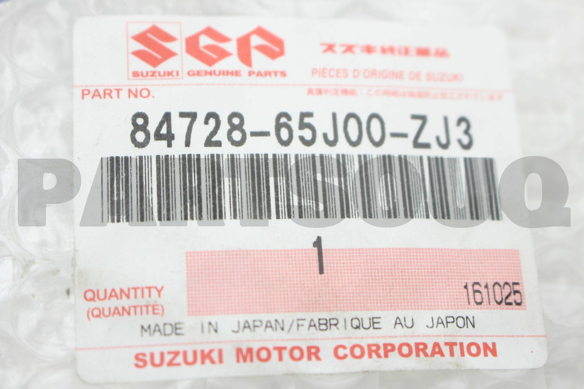 8472865J00ZJ3 Genuine Suzuki COVER,MIRROR VISOR,L(BLACK) 84728