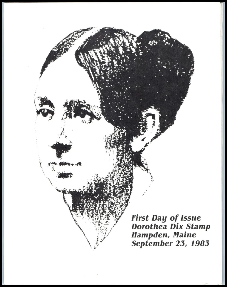 1983 Dorothea Dix 2c Great Americans Sc 1844 ceremony program Hampden Maine - Image 3 of 4
