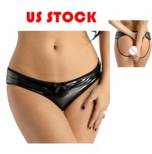 Women Metallic Hot Pants Shiny Patent Leather Booty Shorts Boxer Shorts Clubwear