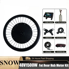 Snow Electric Bicycle 20 24 26in Fat Tire Rear Wheel Drive Hub Motor 48V 1500W