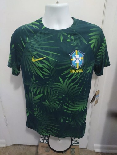 Neu mit Etikett 2023 Nike Brasilien CBF Herren Academy Pre-Match Fußball Trikot Medium DR4922-329