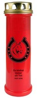 Grabkerze Rot 4-Tage Brenner 100H Grablicht Grableuchte Grablampe Grab Pferde