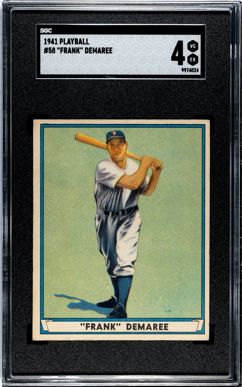 1941 Play Ball #58 FRANK DEMAREE Boston Braves (SGC 4) **Freshly Graded**