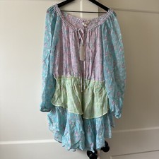 Loveshackfancy Love Shack Fancy Pop Over Mini Dress Fuji Sunset XL