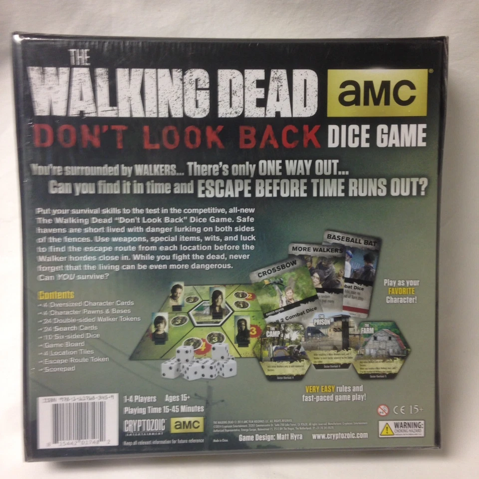 The Walking Dead AMC Don't Look Back Dice Game New Sealed CRYPTOZOIC - Image 2 of 4