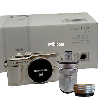 New Olympus PEN E-PL10 Digital Camera with 14-42mm & 40-150mm Lens 