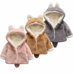 baby boy fur hooded coat