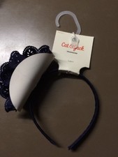 Cat  Jack Girls 3 Headband Lot Of 7 New Navy Colored Band With Large Flower