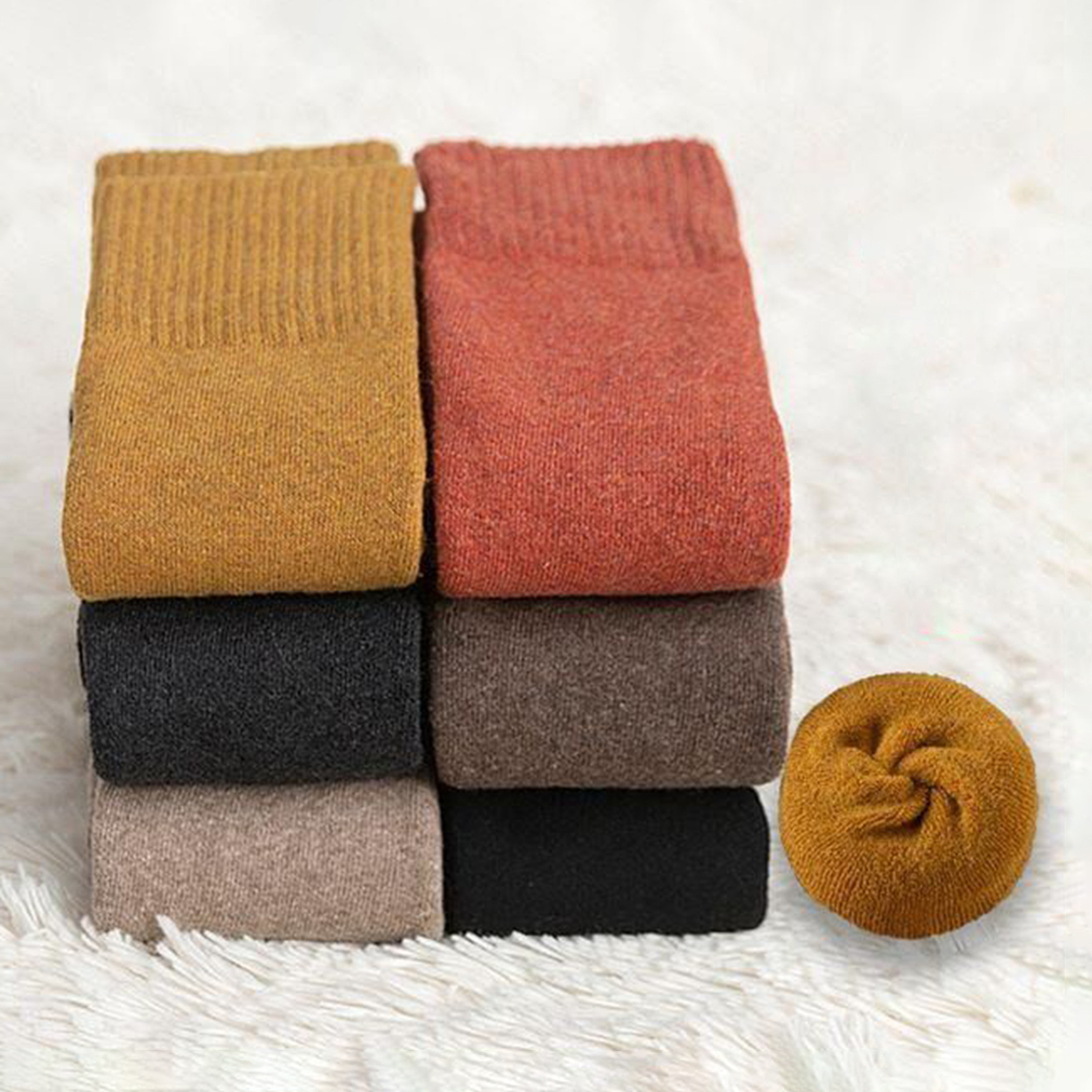 1 Pair Thigh High Socks Plush Cold Resistant Fall Winter Girls Thigh