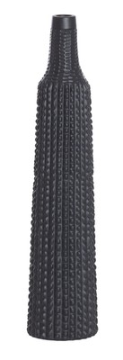 Vase Dekovase Blumenvase Tischdeko Trending Matt Schwarz Deko H46cm
