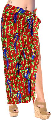 LA LEELA Women's Rayon Sarong Wrap - 78''x39'', Beach Cover Up, Swimsuit Skirt, Summer Pareo (One Size) - View #4