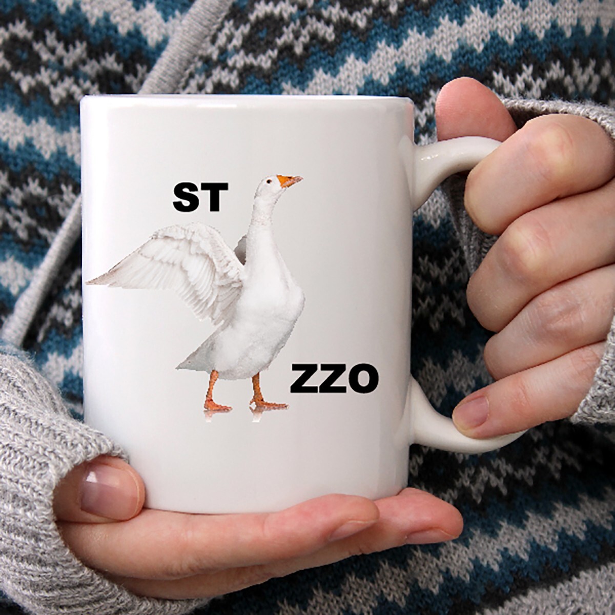 Tazza Divertente Con Rebus St Occa Sop Ra Zzo - Mug 11oz In Ceramica Personalizzabile - Prodotto Artigianale Italiano
