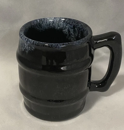 Vintage VAN BRIGGLE Colorado Springs Original Coffee Mug Cup Blue Drip Glaze 