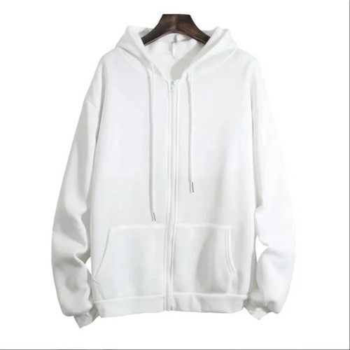 Felpa con cappuccio e zip da uomo - FULL ZIP TINTA UNITA ALTA QUALITÀ HOOD JACKET - Foto 15 di 23