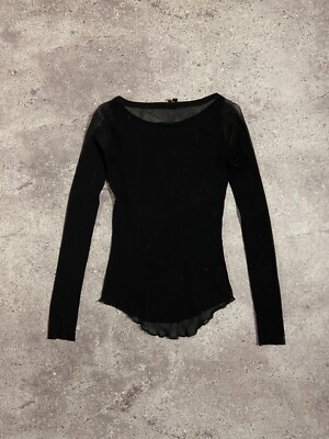 トップス Jean Paul GAULTIER HOMME Archive 90s Jean Paul Gaultier 90s Vintage Archive Rare Mesh Black Longsleeve