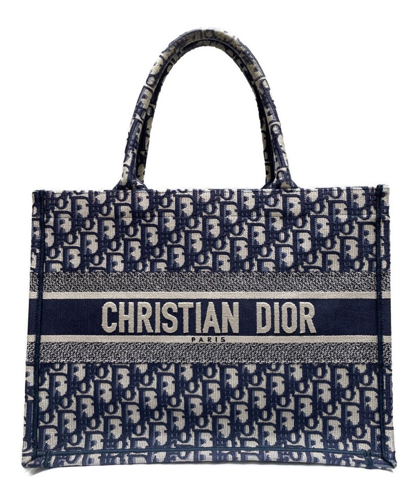Dior Medium Oblique Navy Book Tote in Signature Blue Canvas