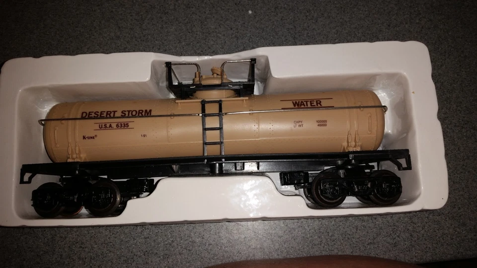 2003 K-Line # K6335, Desert Storm Single Dome Water Tank Car, 0/027 Scale-NIB - Image 2 of 3