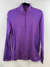 ADIDAS GOLF Women's 1/2 Zip Long Sleeve Pullover Jacket Active Purple Sz M NWT