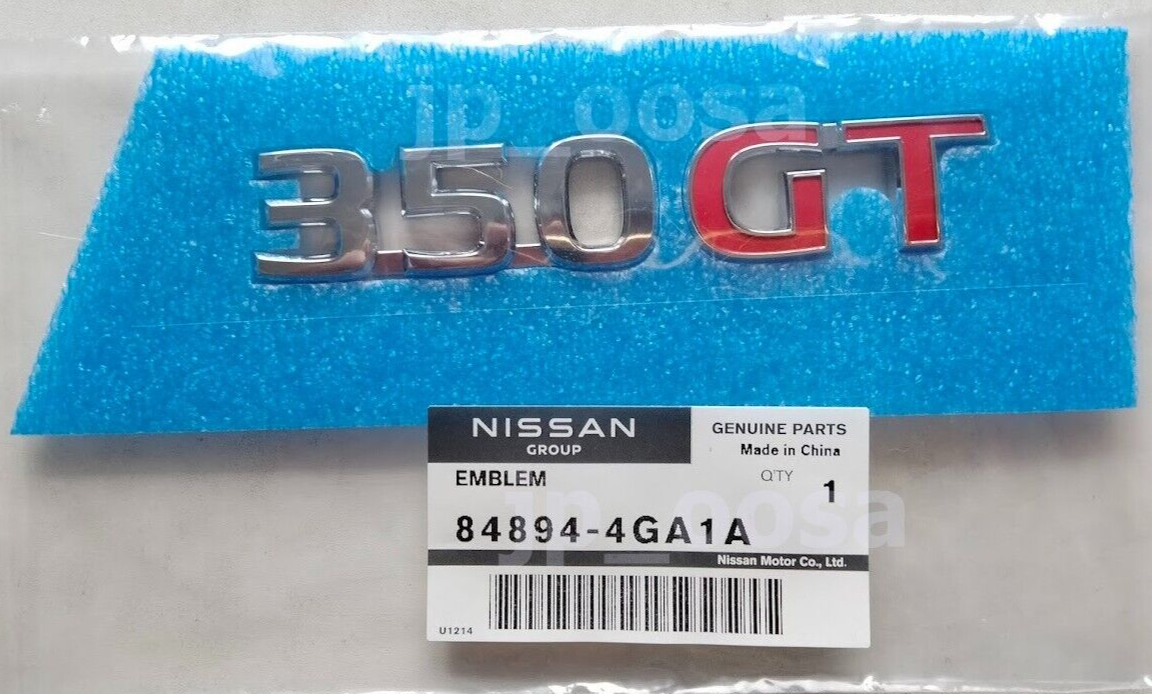 Nissan Skyline V37 350GT Infiniti Q50 OEM Rear Emblem 84894-4GA1A