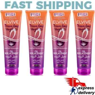 4X L'Oreal Elvive Oil Replacement Dream Long Straight To Long Frizzy Hair 300 Ml