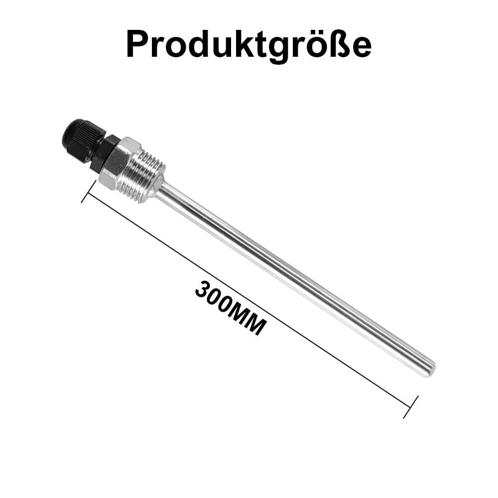 Tauchhülse DN12 G 1/2 Edelstahl V4A 50mm Länge für Temperaturfühler Tauchhülse DN12 G 1/2 Edelstahl V4A 50mm Länge für Temperaturfühler