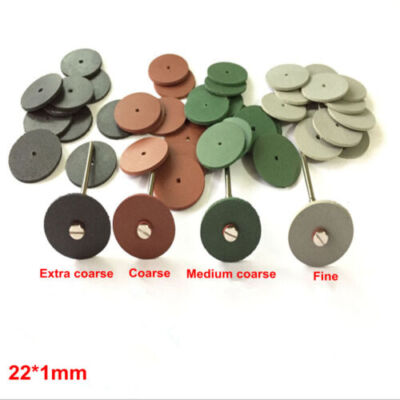 Mix Coarse Dental Polishing Wheels Bur Silicone Rubber Polishers 4 Color Select