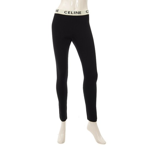 Black Celine Athletic Knit Leggings 