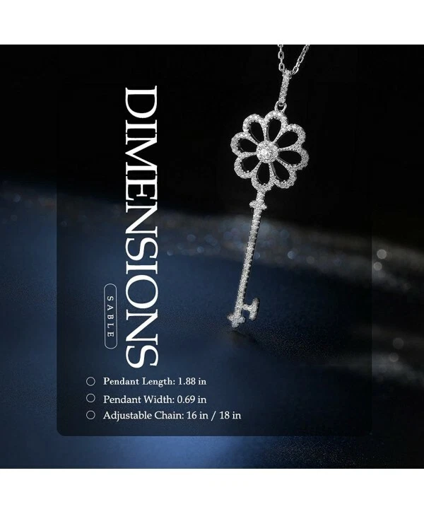 Joyería Colgante Collar "Llave Secreta de Jardín" Mejor Idea Regalos para Niñas Mujeres Foto 2 de 4