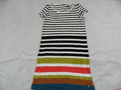 QS by S. OLIVER beautiful colorful striped jersey dress size M TOP ZC320