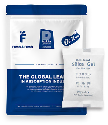 200 gram X 20 PK ''Dry & Dry'' High Quality Pure Reusable Silica Gel Desiccant 