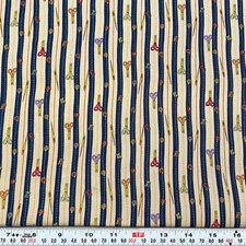 Sewing Notions Striped Unbranded Cotton Fabric by the HALF YARD