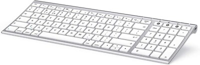 ASHU Bluetooth Tastatur für Mac, Multi-Device Ultra Slim Wireless Wiederaufladbar K