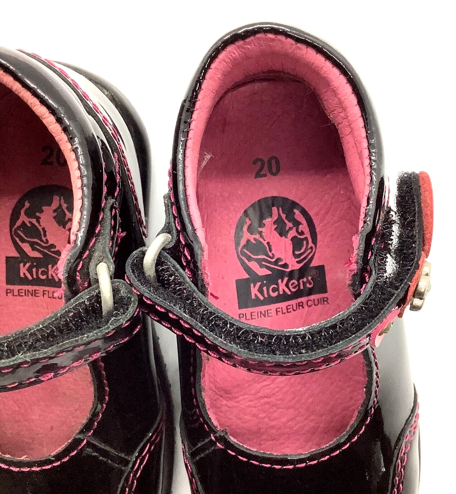 Kickers baby Black Patent Leather Mary Jane USA 5 EURO 20 - Image 4 of 4