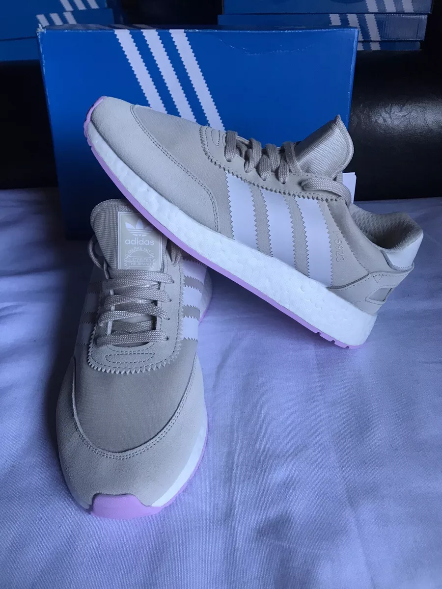 ADIDAS I 5923 US WOMENS SHOES SIZE 9 BEIGE CRYSTAL WHITE LILAC B37973