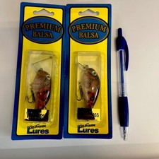 Lot Of 2 Lee Sisson Crankbaits, LS.WST.14.BX6, Weedless, Premium Balsa Wood