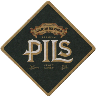 Sierra Nevada Premium Pils  Beer Coaster Chico CA & Mills River NC