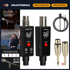 2.4GHz UHF Wireless Microphone System - XLR Adapter, Transmitter  Receiver for