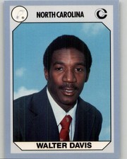 1990-91 Collegiate Collection North Carolina Tar Heels Walter Davis #9