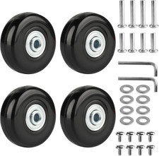 4 Pcs Luggage Replacement Kit, 50Mm X 18Mm Rubber Replacement Wheels, Luggage Su