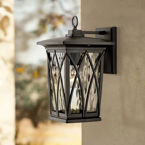 Quoizel Grover 14 1/2" High Mystic Black Outdoor Wall Light - Picture 1 of 4