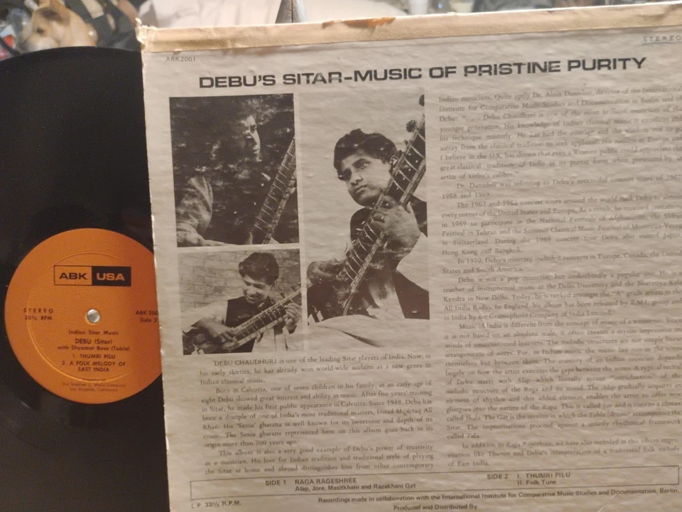 India's Debu Sitar Maestro Debus Sitar Music Of Pristine Purity ABK 2001 - Image 3 of 4