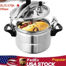 3.17 qt Aluminum Alloy Pressure Cooker - Tabletop Stove top Pressure Cooker Pot