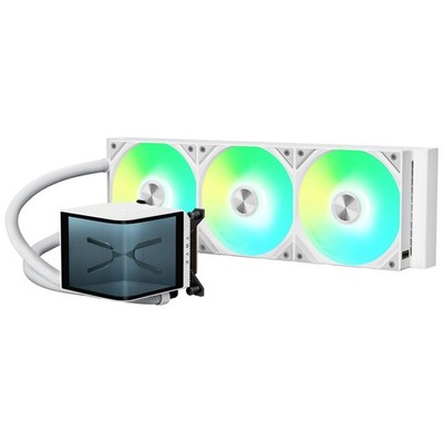TRYX PANORAMA 360 ARGB AiO Wasserkühlung, 3D-AMOLED-Display - 360mm, weiß