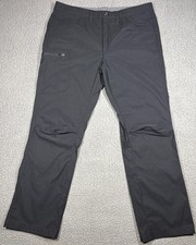 Eddie Bauer Pants Mens 38x32 Gray Nylon Stretch Hiking Zip Pocket Trail Outdoor