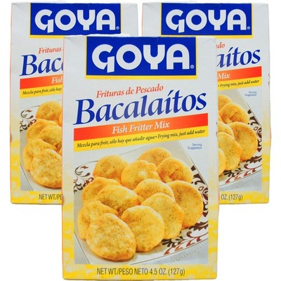 Goya Bacalaitos Codfish Fritter Mix 4.5 oz   Puerto Rican Style