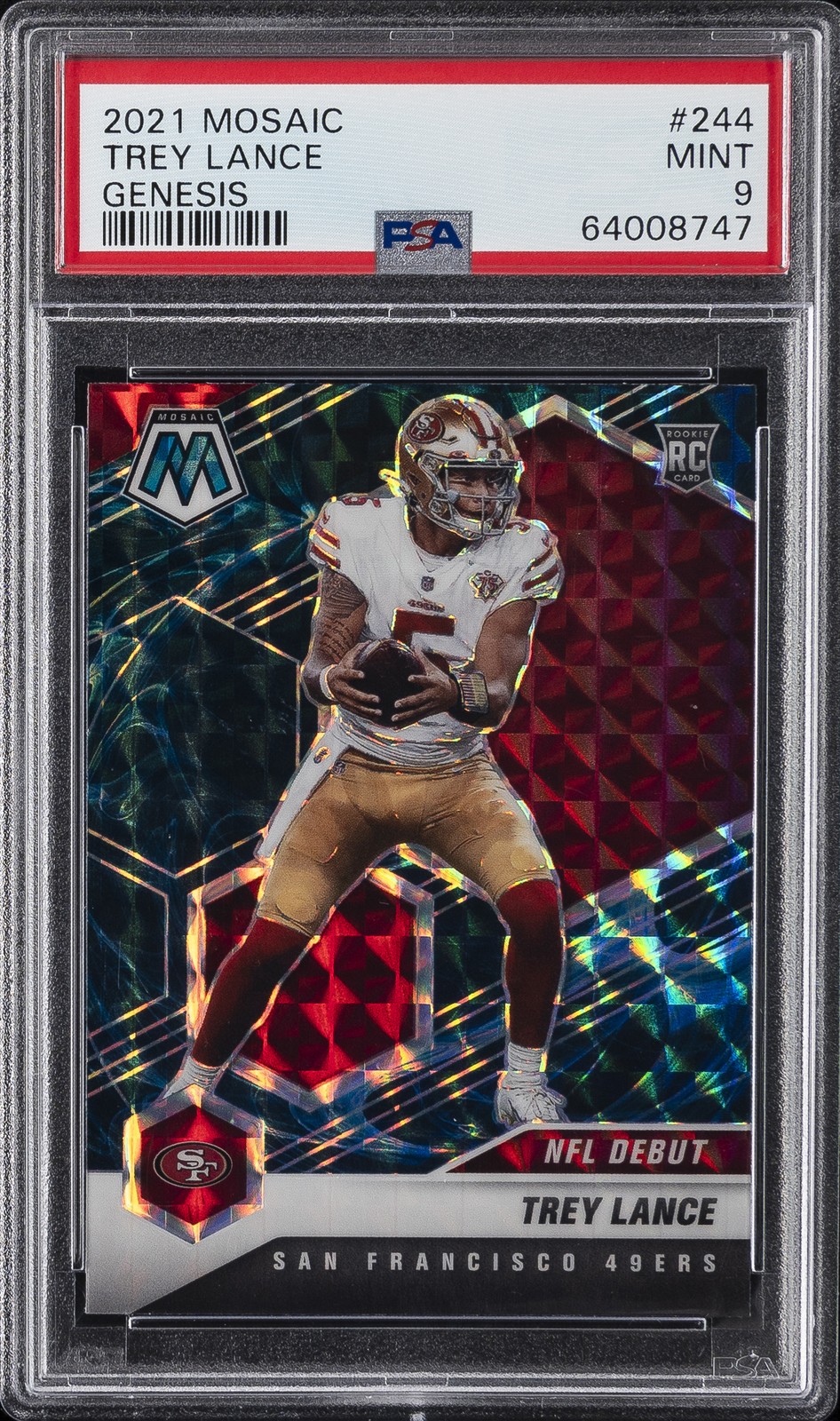 2021 PANINI MOSAIC GENESIS #244 TREY LANCE PSA 9