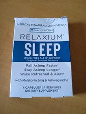NEW Relaxium Sleep Drug Free Sleep Support Capsules. 4 Capsules