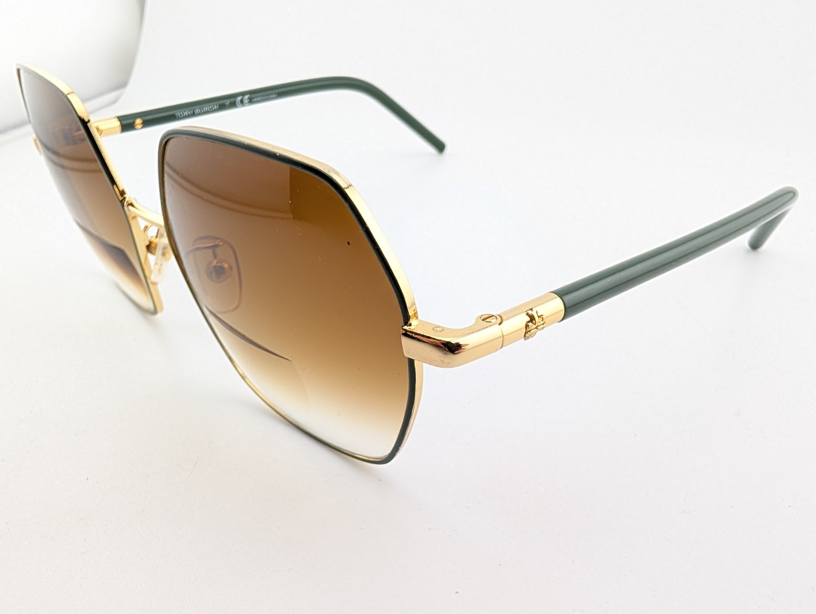 Tory Burch Eyeglasses, Frames Only, TY 1072 3315, 54-17-140, Metal, Green/Gold thumbnail 4