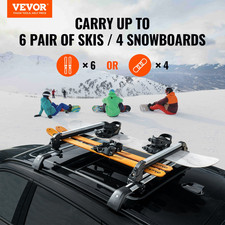 Vevor Ski And Snowboard Roof Rack 31.7-inch Universal Ski Rack For Car Roof Fit
