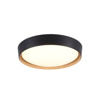Led Deckenleuchte Schwarz Natur Dimmbar Ø40 Cm 3000 K Deckenlampe Wohnzimmer